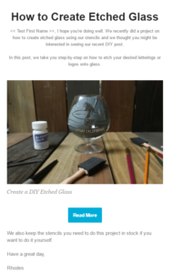Etched Glass Email Increase CTR with Definite Language