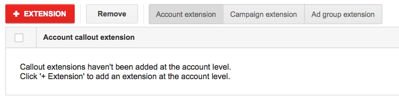 Callout AdWords Extension Guide - 2 Add Extension